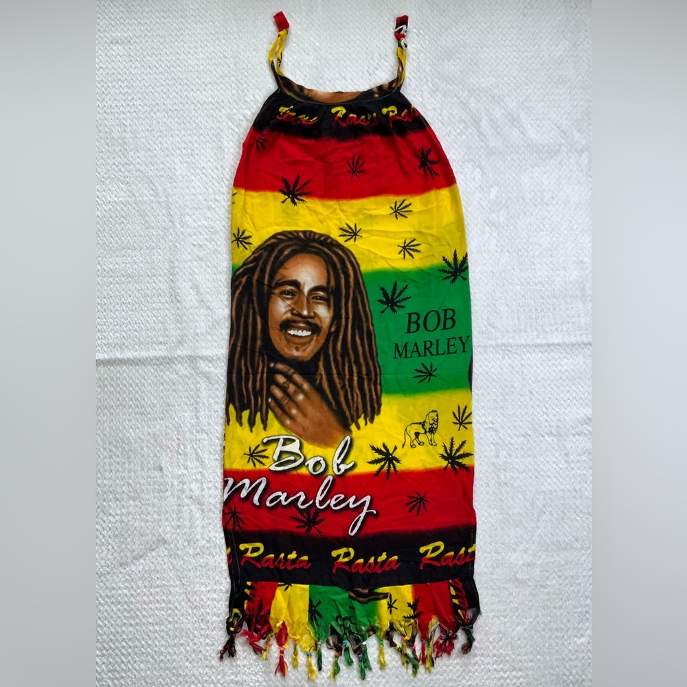 Bob Marley Graphic Print Sun Dress